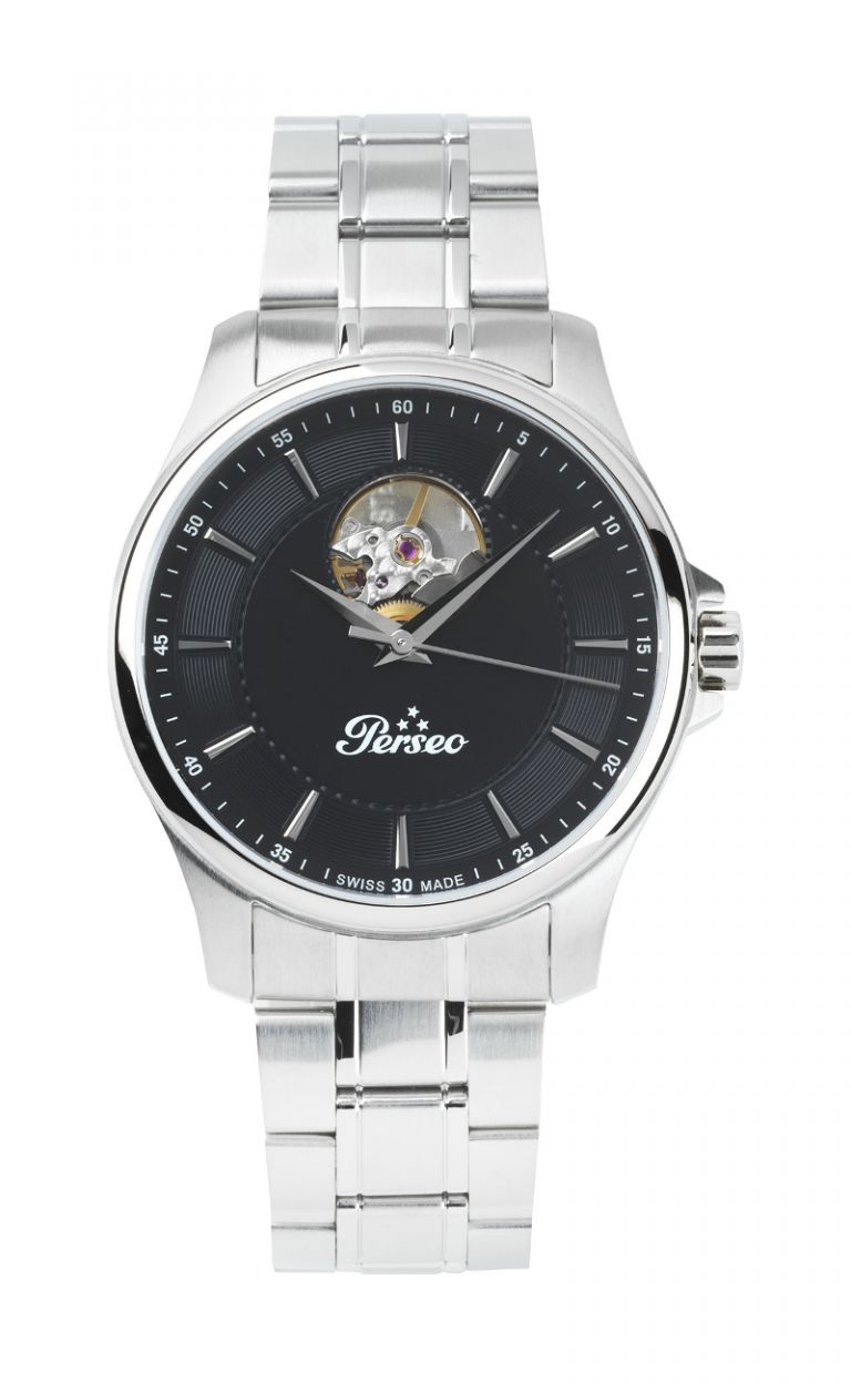 44050.02 OPEN HEART BLACK Automatic (Swiss Made) PERSEO