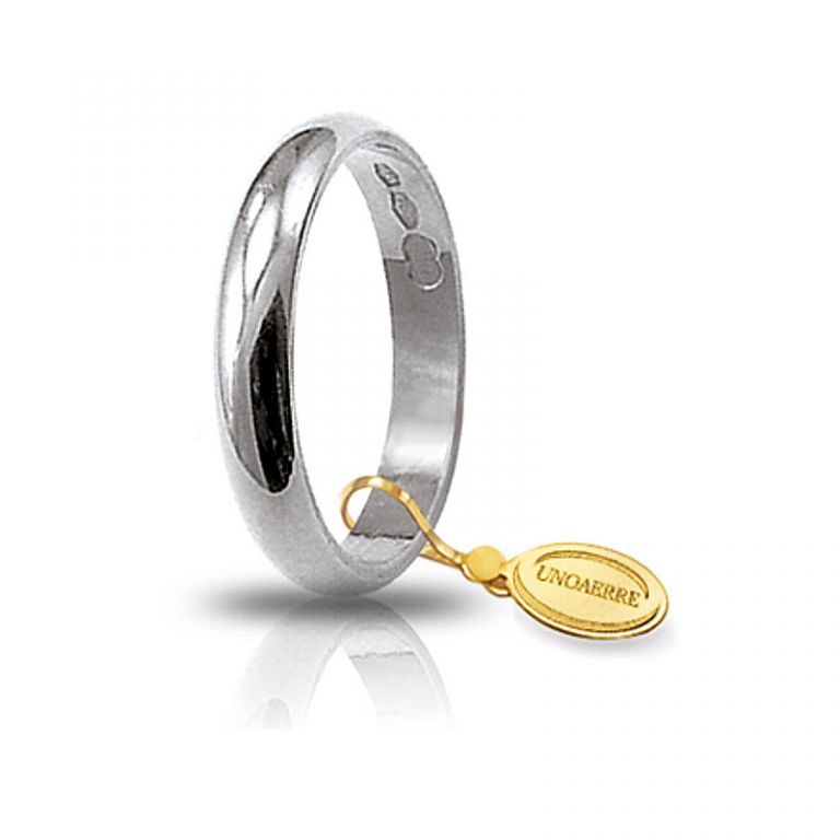Wedding ring UNOAERRE classic white gold 18k 3 grams UNOAERRE