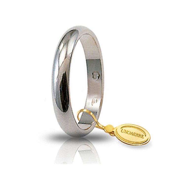 Wedding ring UNOAERRE classic white gold 18k 4 grams UNOAERRE