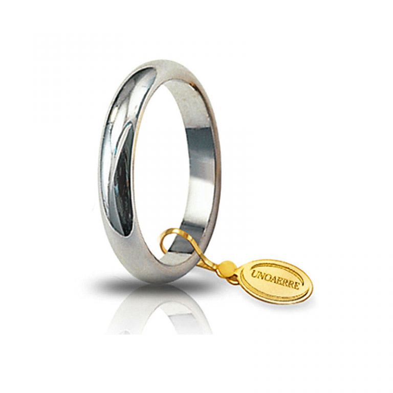 Wedding ring UNOAERRE classic white gold 18k 5 grams UNOAERRE