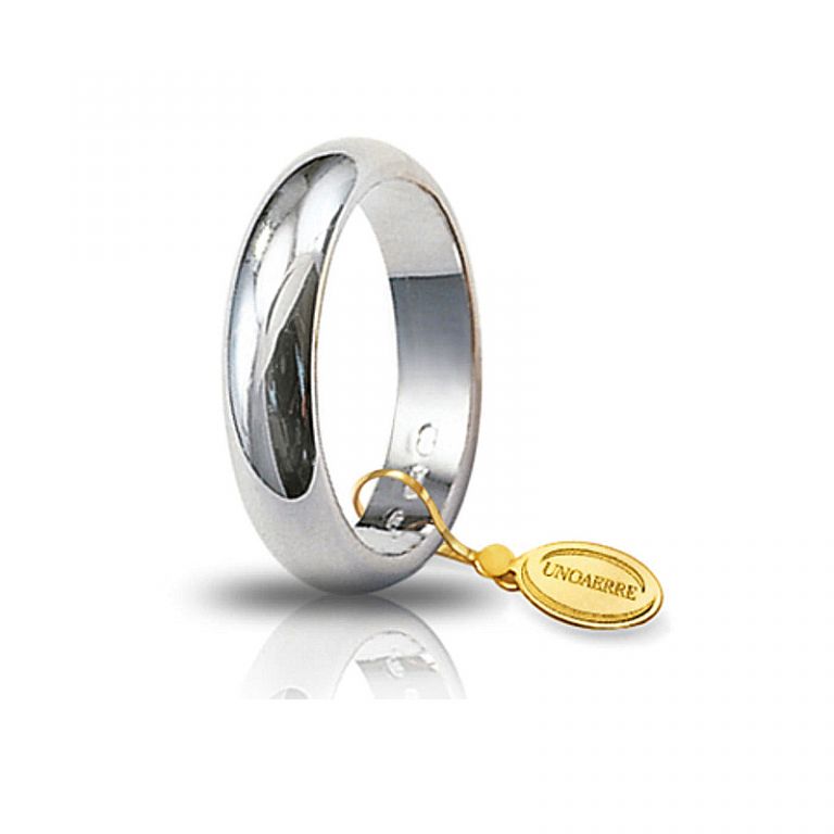 Wedding ring UNOAERRE classic white gold 18k 7 grams UNOAERRE