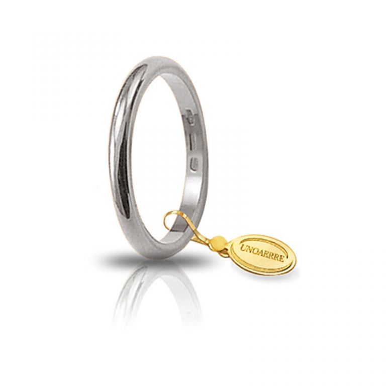 Wedding ring UNOAERRE francesina classic white gold 18k 3 grams UNOAERRE