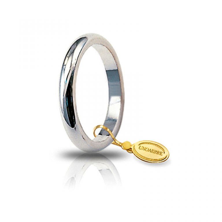 Wedding ring UNOAERRE francesina classic white gold 18k 4 grams UNOAERRE