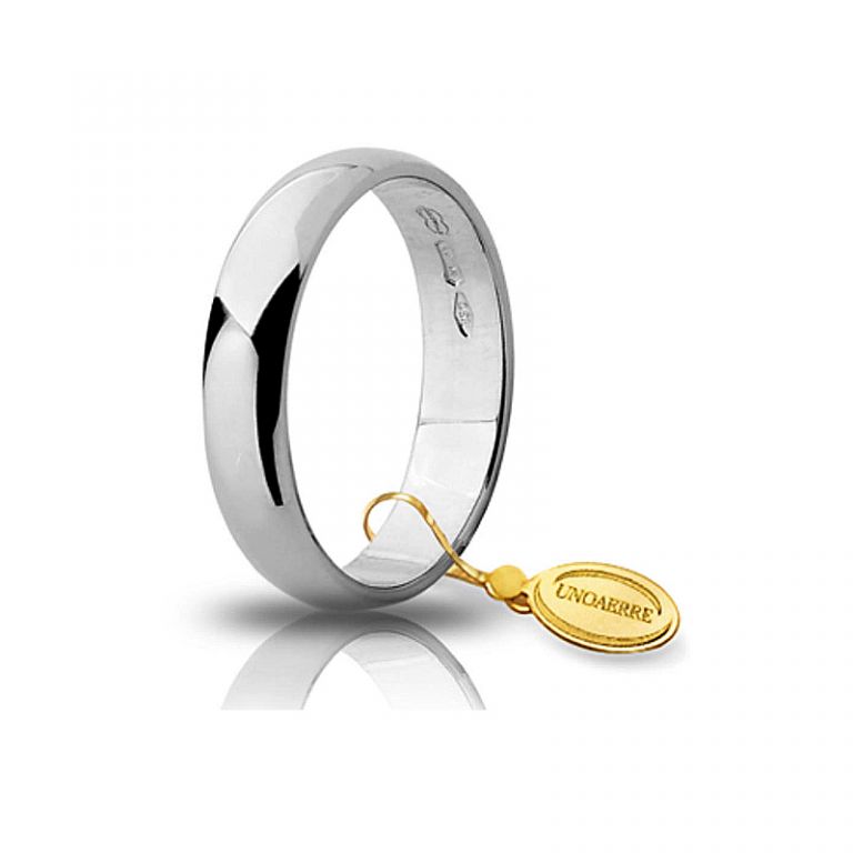 Wedding ring UNOAERRE larga classic white gold 18k 4 grams