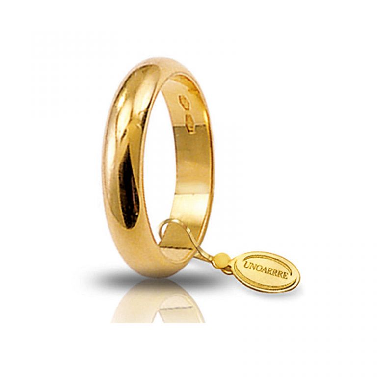 Wedding ring UNOAERRE classic yellow gold 18k 6 grams UNOAERRE