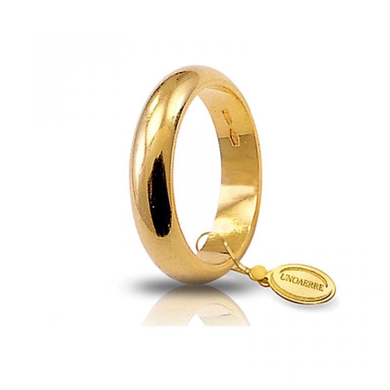 Wedding ring UNOAERRE classic yellow gold 18k 10 grams UNOAERRE