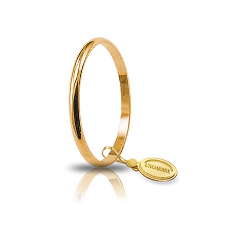 Wedding ring UNOAERRE francesina classic yellow gold 18k 1.50 grams