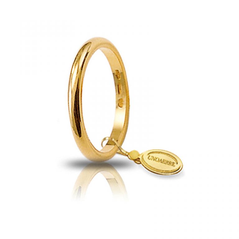 Wedding ring UNOAERRE francesina classic yellow gold 18k 3 grams UNOAERRE