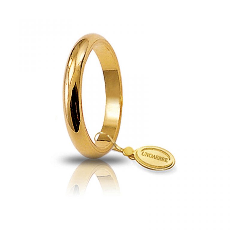 Wedding ring UNOAERRE francesina classic yellow gold 18k 4 grams UNOAERRE