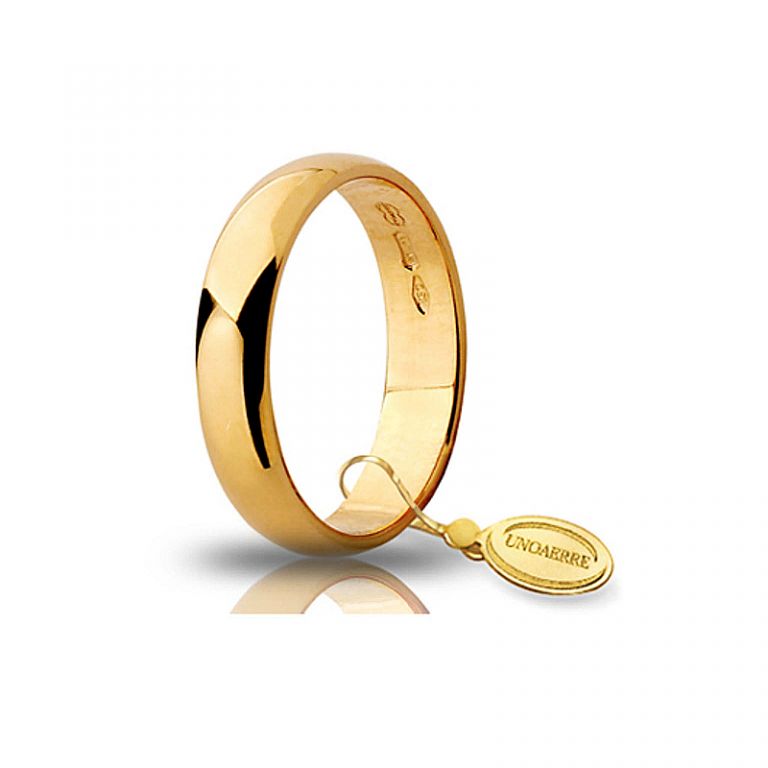 Wedding ring UNOAERRE larga classic yellow gold 18k 4 grams UNOAERRE