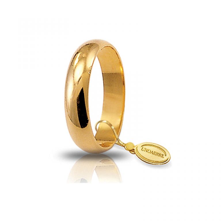 Wedding ring UNOAERRE larga classic yellow gold 18k 5 grams UNOAERRE