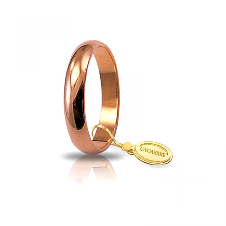 Wedding ring UNOAERRE classic pink gold 18k 5 grams UNOAERRE