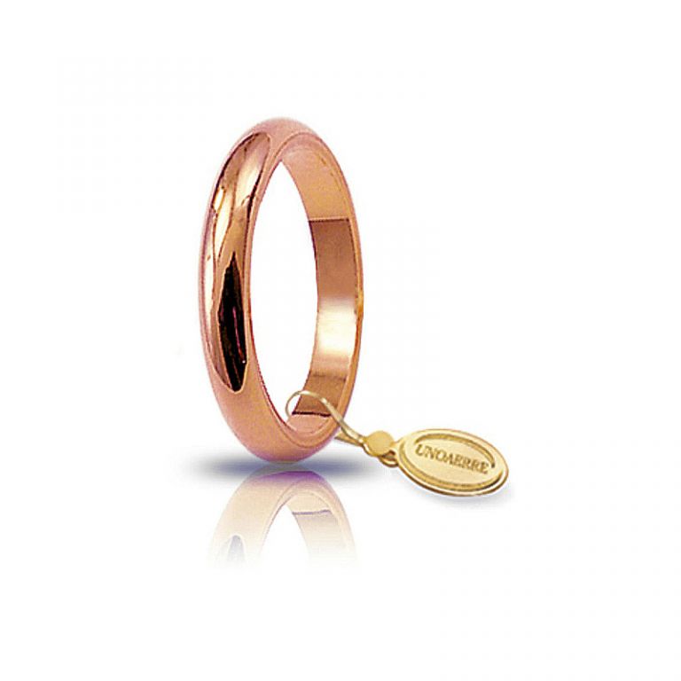 Wedding ring UNOAERRE francesina classic pink gold 18k 4 grams UNOAERRE