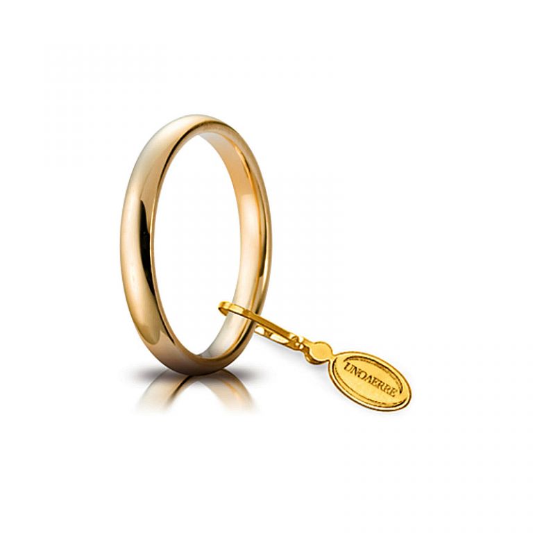 Wedding ring UNOAERRE confort yellow gold 18k 3 mm. UNOAERRE
