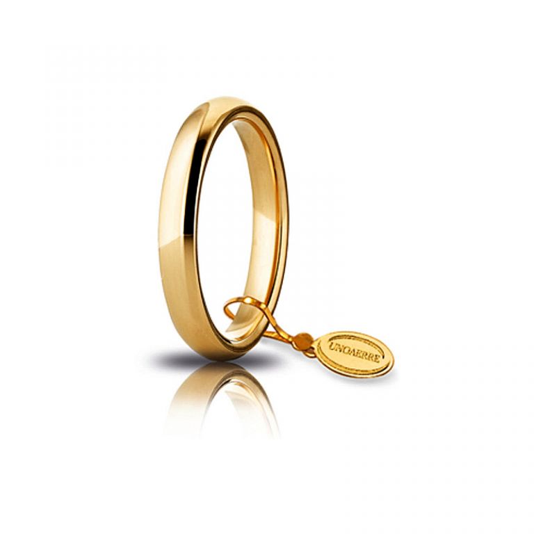 Wedding ring UNOAERRE confort yellow gold 18k 3.5 mm. UNOAERRE