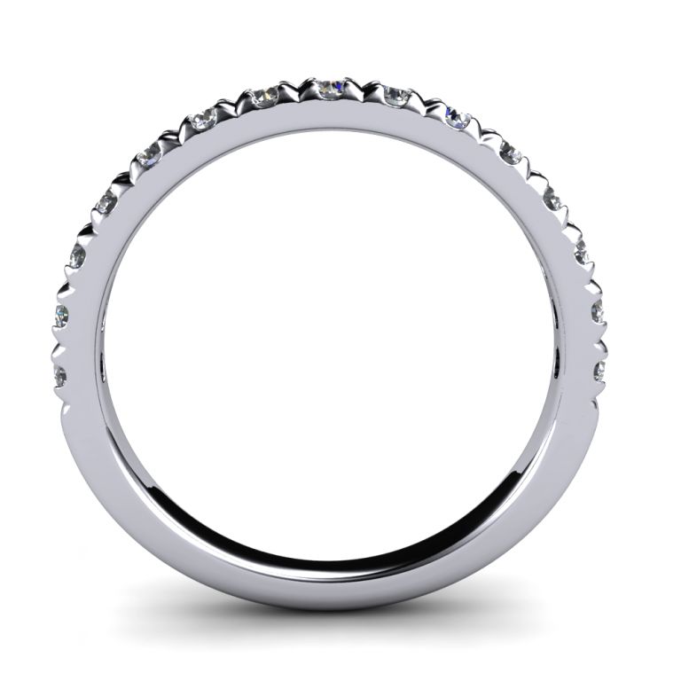 Diamond ring  half eternity 18k white gold diamonds ct. 0.45 total G VS (made in Italy)