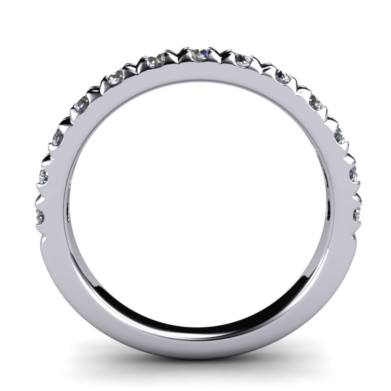 Diamond ring  half eternity 18k white gold diamonds ct. 0.65 total G VS (made in Italy)