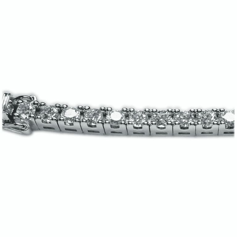 Turned tennis bracelet 18k whit gold with diamonds ct. 2.00 total (made in Italy)