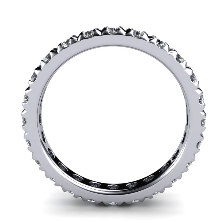 Eternity diamond ring 18k white gold diamonds ct. 1.20 total F VVS (made in Italy)