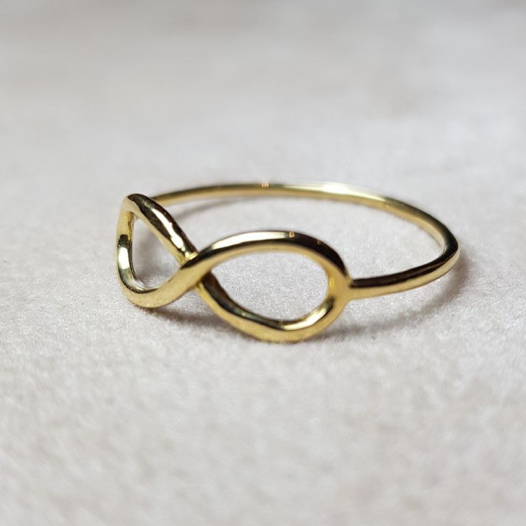 18k yellow gold infinito wire ring (made in Italy)