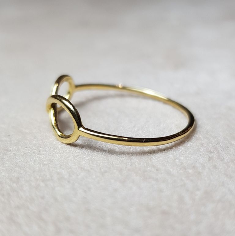 18k yellow gold infinito wire ring (made in Italy)