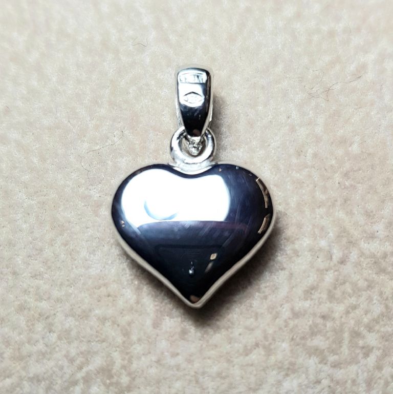 Heart pendant 18k white gold (made in Italy)