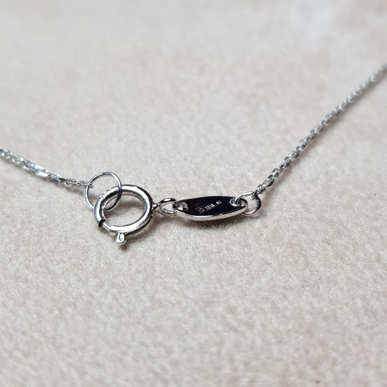 Infinity heart necklace 18k white gold (made in Italy)