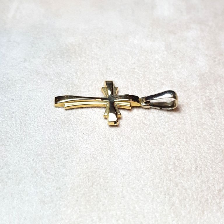 Cross pendant yellow gold 18k (made in Italy)
