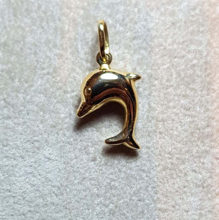 Pendente delfino oro giallo 18k (made in Italy)