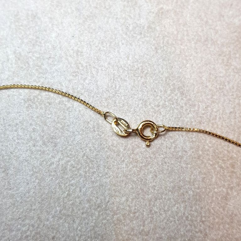 VENDUTO - Collana con pendente diamantato oro giallo 18k (made in Italy)