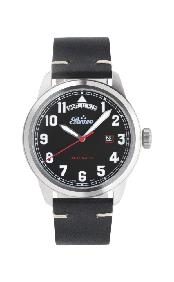 Ref. 6207DD.01 - Orologio Perseo Day-Date nero automatico uomo