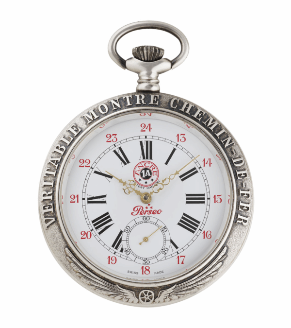 Ref. 16107 - Orologio Perseo VERITABLE romano tasca in metallo “Vieil Argent”