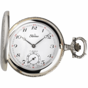 Ref. 17102/T Treno Pioneer - Orologio Perseo tasca metallo "Vieil Argent"