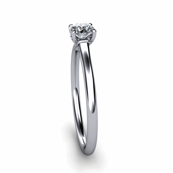 Anello solitario ct. 0,30 oro bianco 18k con diamante naturale - immagine 4